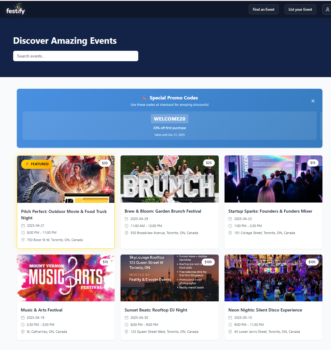 Event Management Website